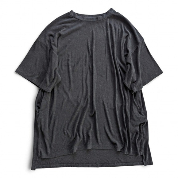 Foxy Kind Out of Pocket Oversized Ribbed Lounge Dress Black M - Picture 4 of 12